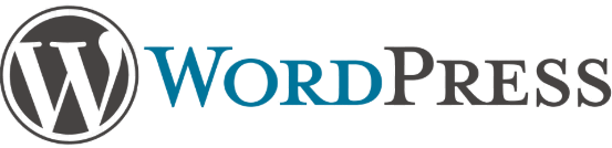 Sigla WordPress, platformă populară pentru site-uri web.